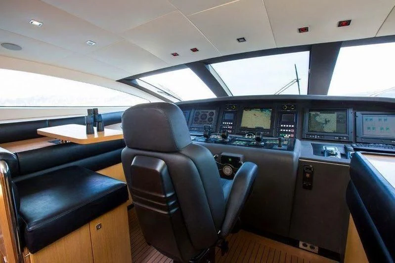 inside of a vehicle aboard YCM 120 Yacht for Charter