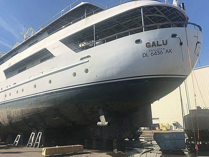a large white ship aboard CONSERVATION Yacht for Sale