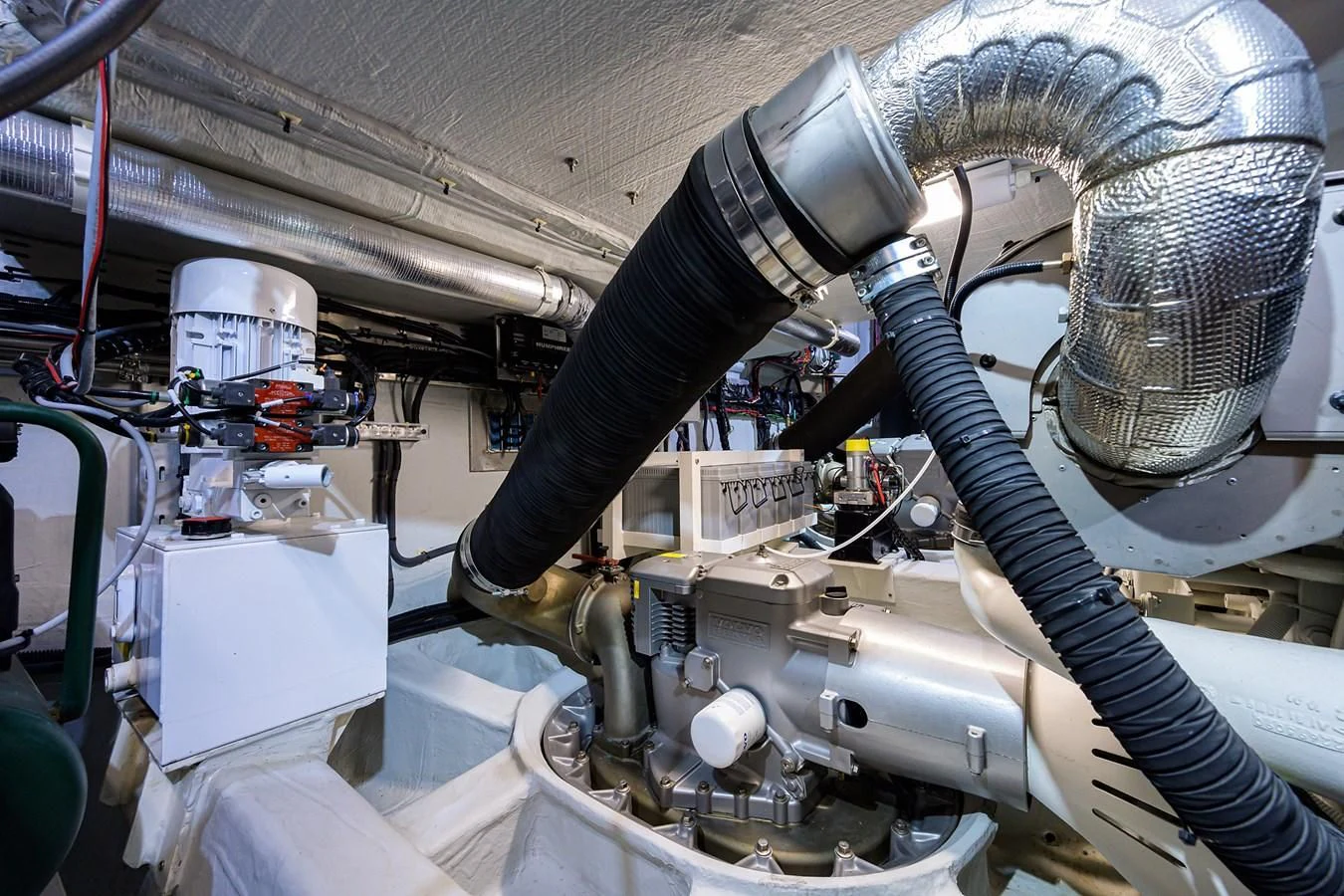 a machine with a metal cylinder aboard SOCIAL DISTANCING Yacht for Sale