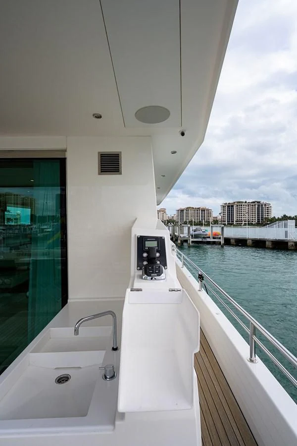 a boat with a camera on the deck aboard SOCIAL DISTANCING Yacht for Sale