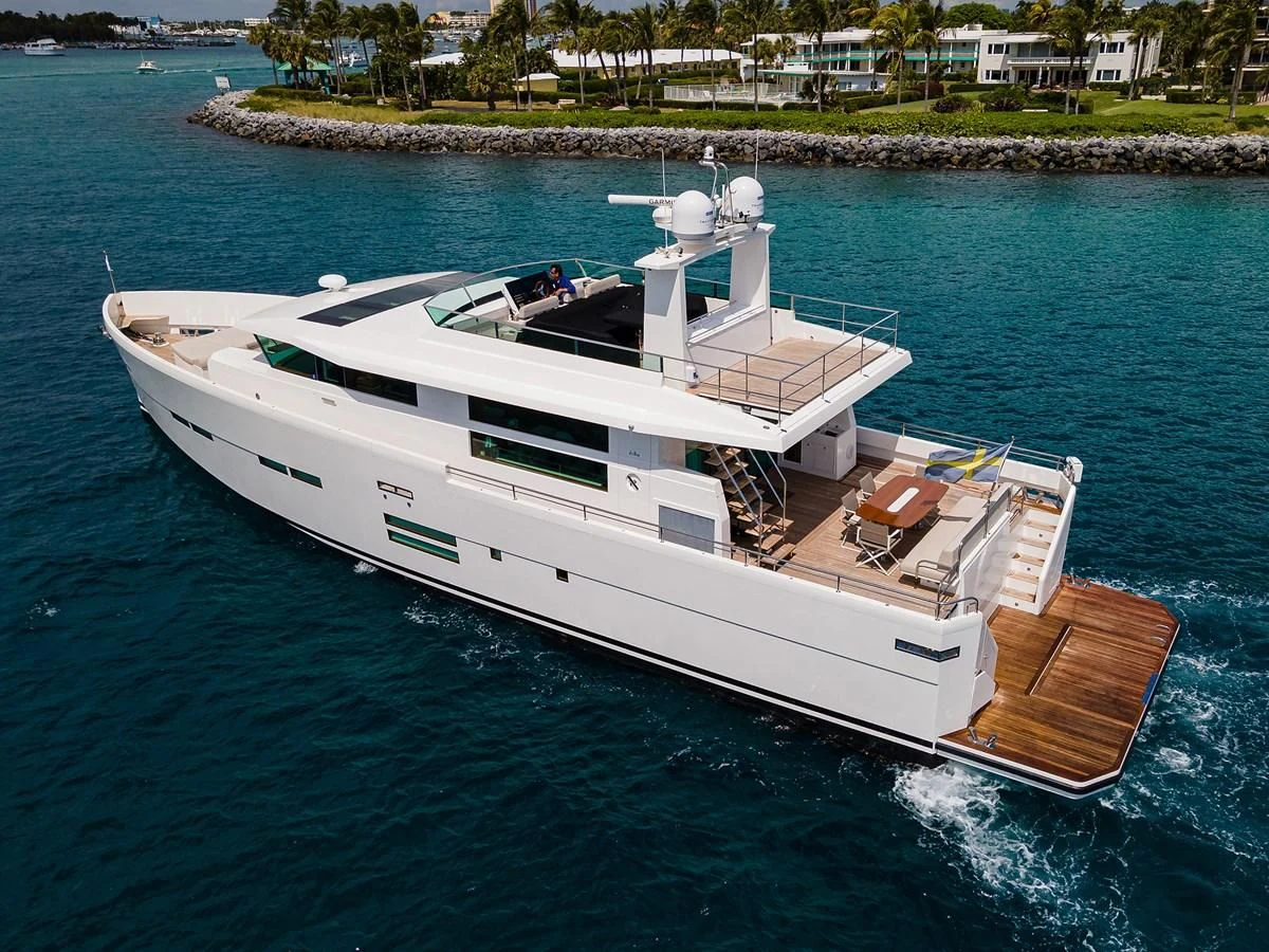 a boat on the water aboard SOCIAL DISTANCING Yacht for Sale