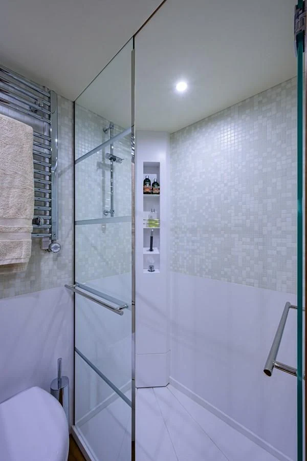 a shower unit in a bathroom aboard SOCIAL DISTANCING Yacht for Sale