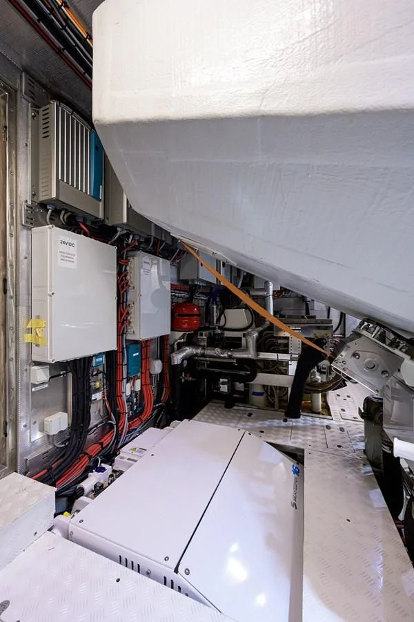 a large machine with wires aboard SOCIAL DISTANCING Yacht for Sale