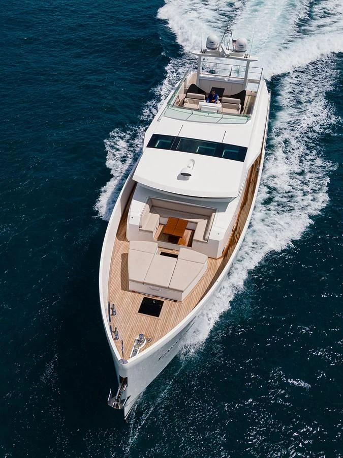 a high angle view of a ship aboard SOCIAL DISTANCING Yacht for Sale