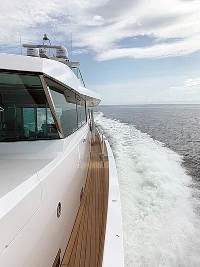 a boat on a body of water aboard SOCIAL DISTANCING Yacht for Sale