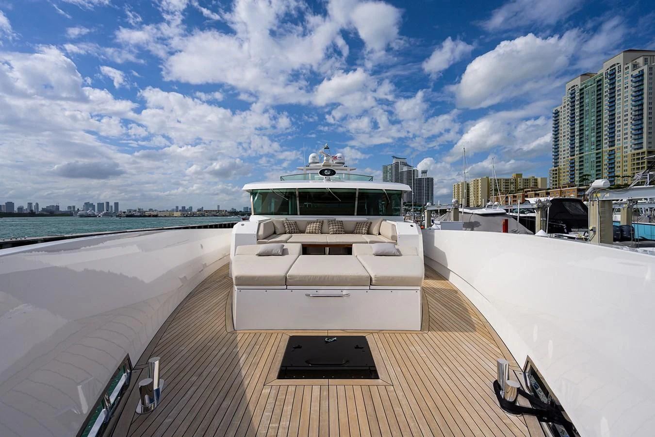 a boat on a dock aboard SOCIAL DISTANCING Yacht for Sale