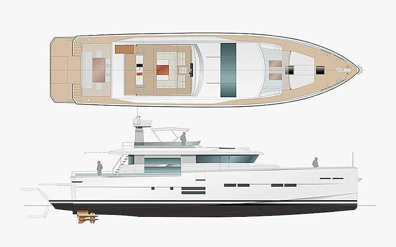 diagram aboard SOCIAL DISTANCING Yacht for Sale