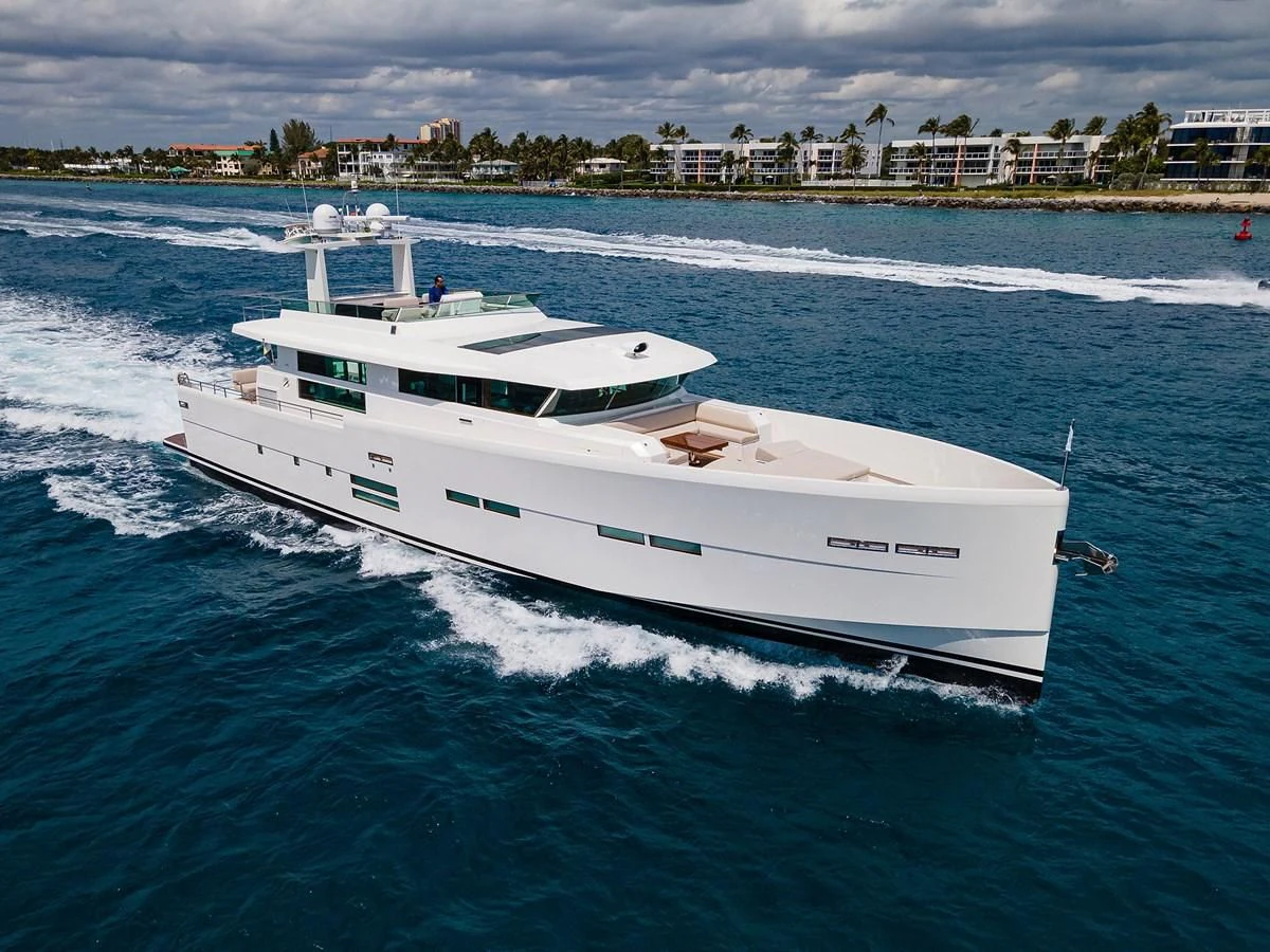 a boat on the water aboard SOCIAL DISTANCING Yacht for Sale
