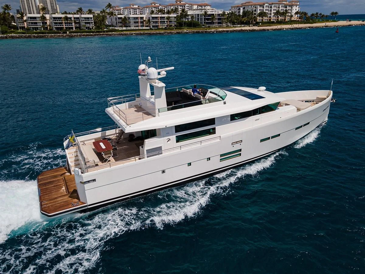a boat on the water aboard SOCIAL DISTANCING Yacht for Sale