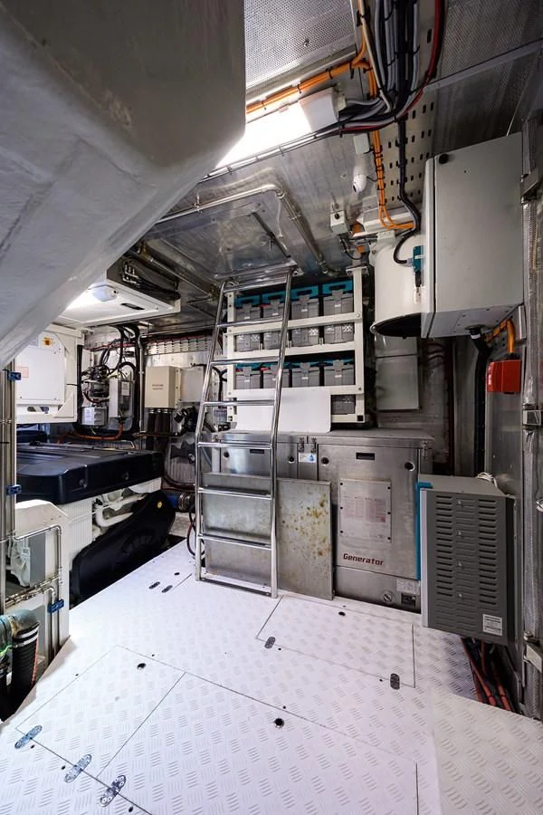 a large industrial machine aboard SOCIAL DISTANCING Yacht for Sale