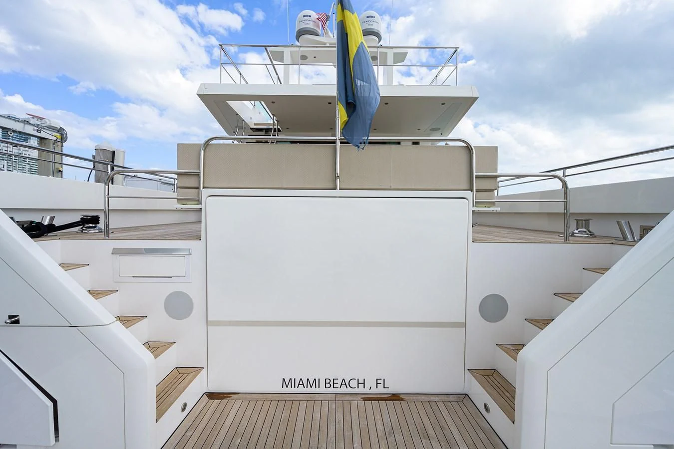 a white box on a boat aboard SOCIAL DISTANCING Yacht for Sale