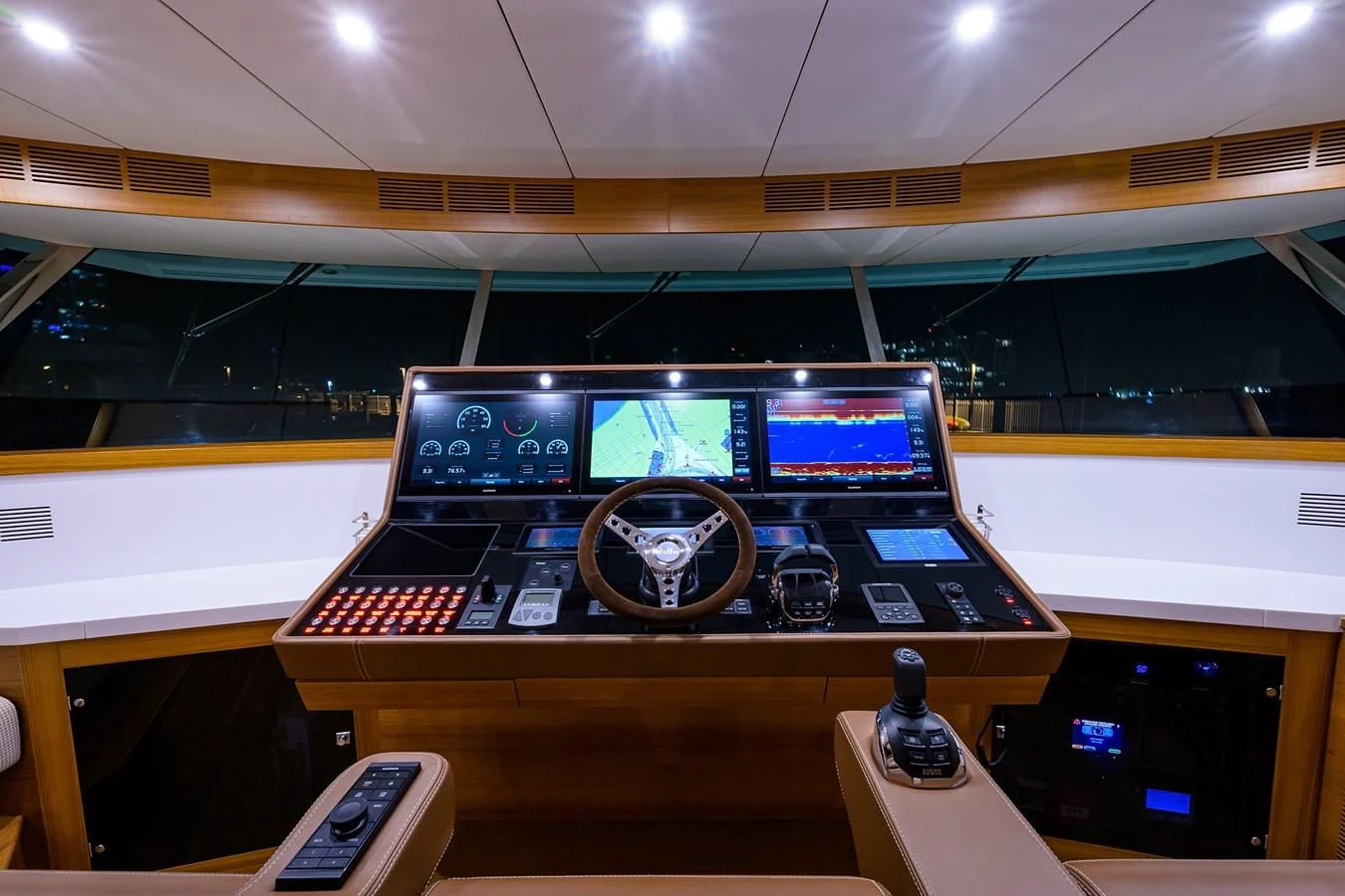 a control panel in a room aboard SOCIAL DISTANCING Yacht for Sale