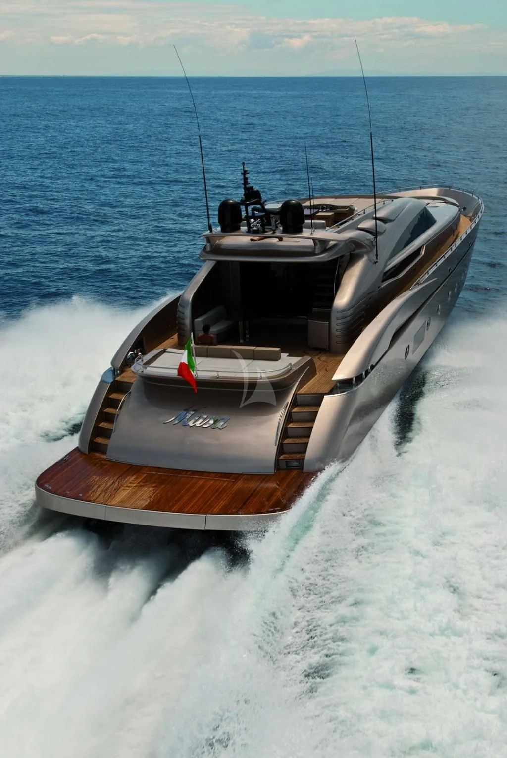 a boat on the water aboard MUSA Yacht for Sale