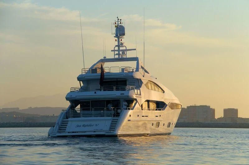 a boat on the water aboard SEA RAIDER V Yacht for Sale