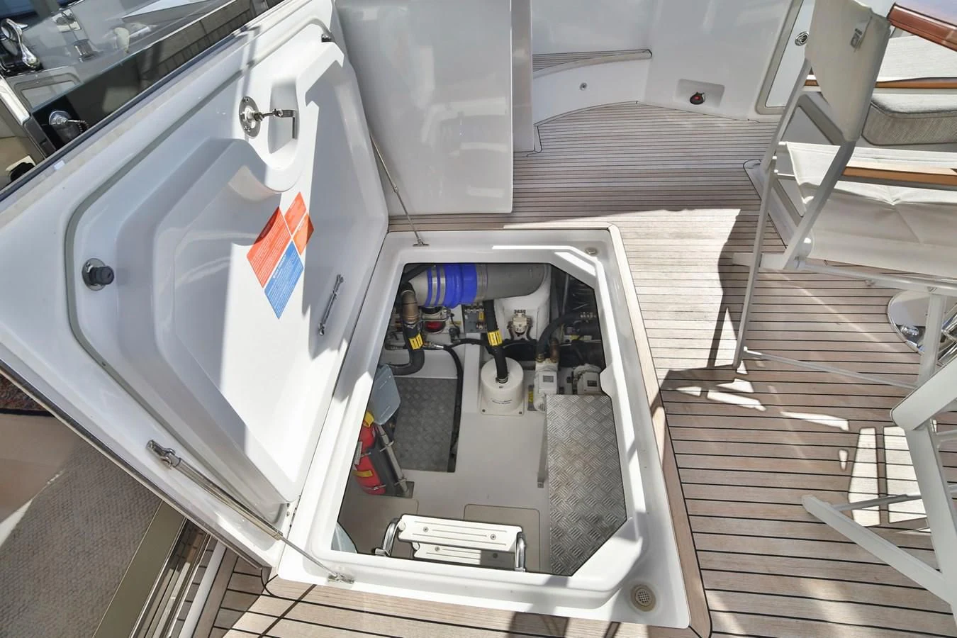 a high angle view of a machine aboard SIRONA JOANNAH Yacht for Sale