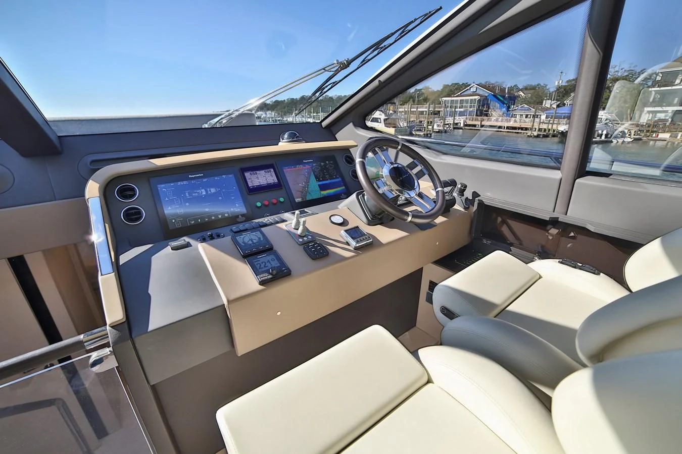 inside of a car aboard SIRONA JOANNAH Yacht for Sale