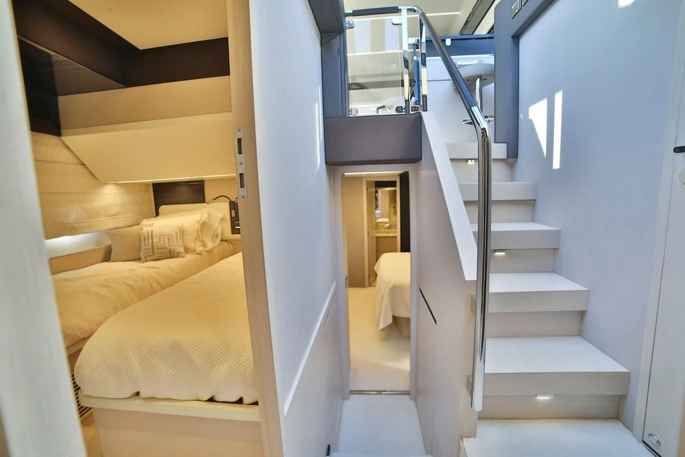 a staircase leading to a room aboard SIRONA JOANNAH Yacht for Sale