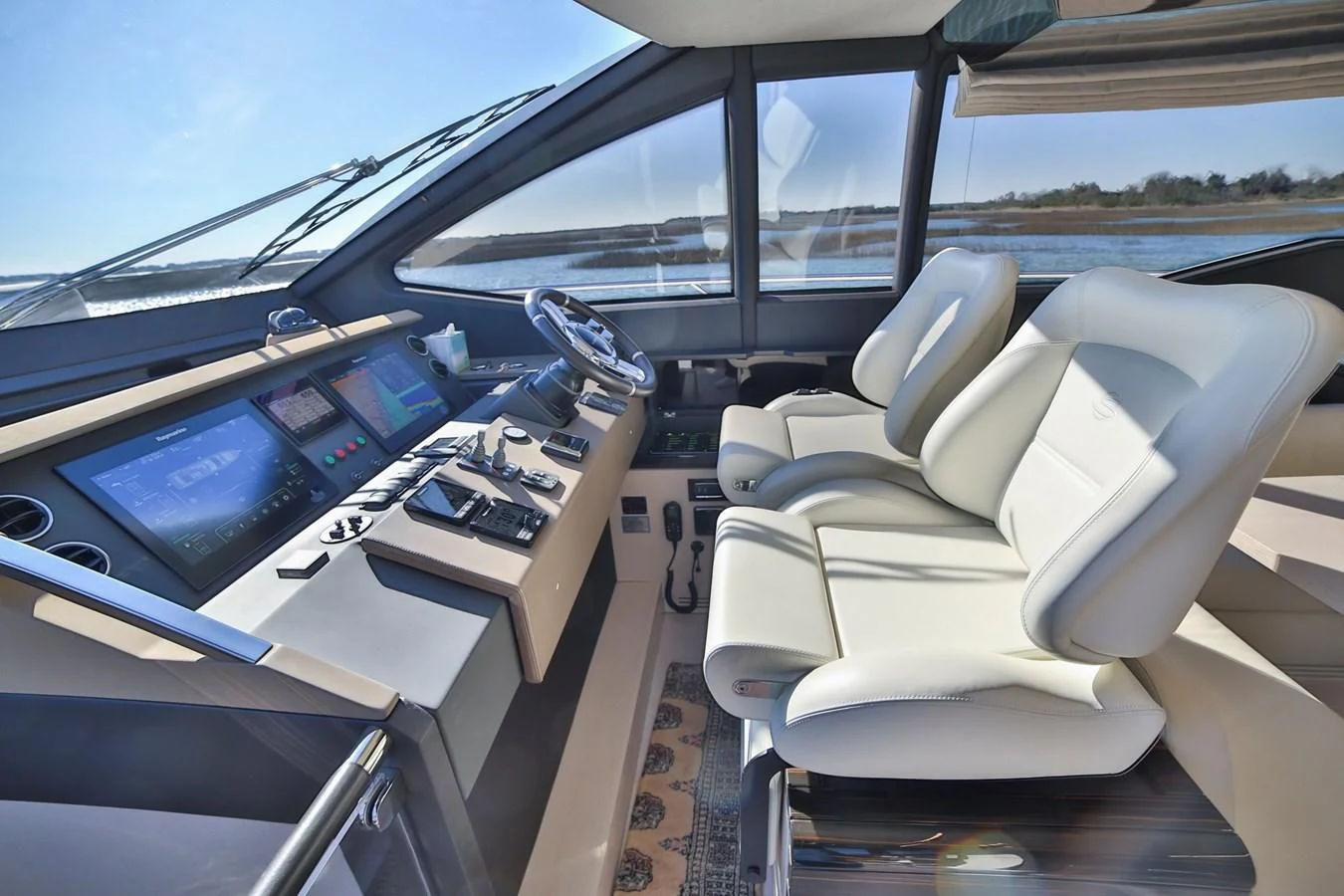 inside of a car aboard SIRONA JOANNAH Yacht for Sale