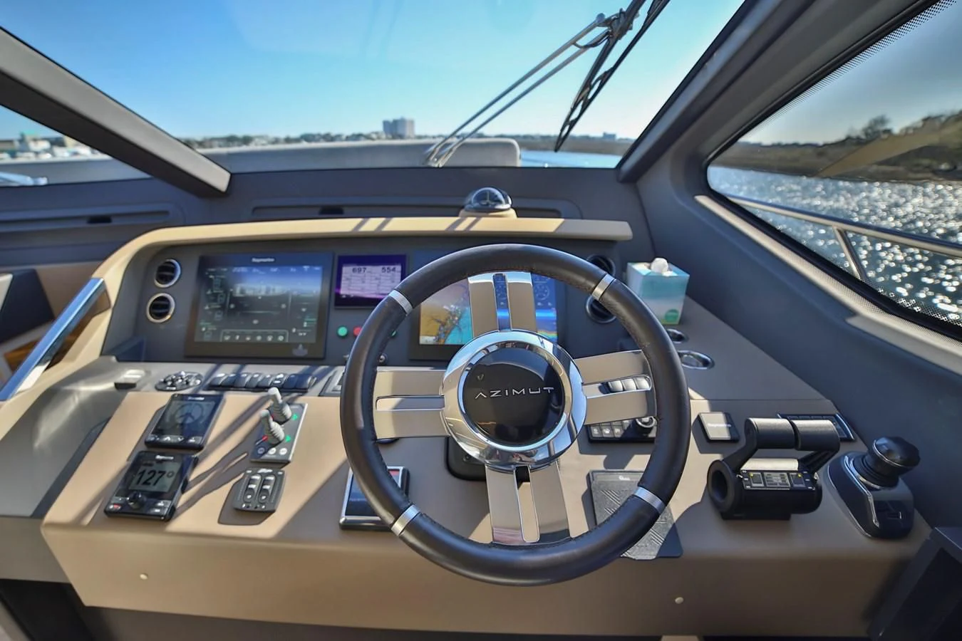 inside of a car aboard SIRONA JOANNAH Yacht for Sale