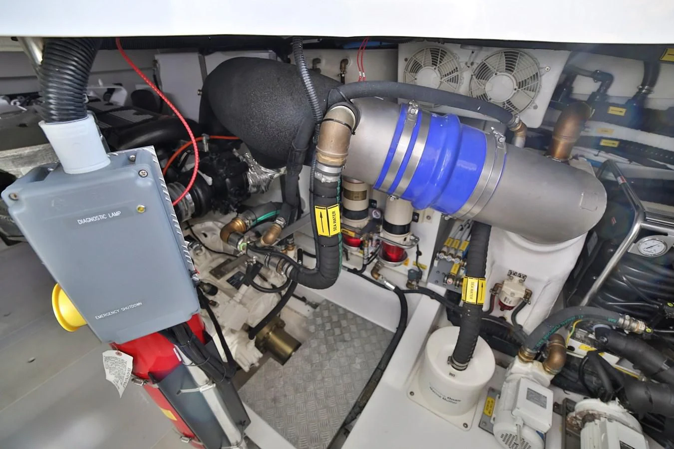 a close-up of a car engine aboard SIRONA JOANNAH Yacht for Sale