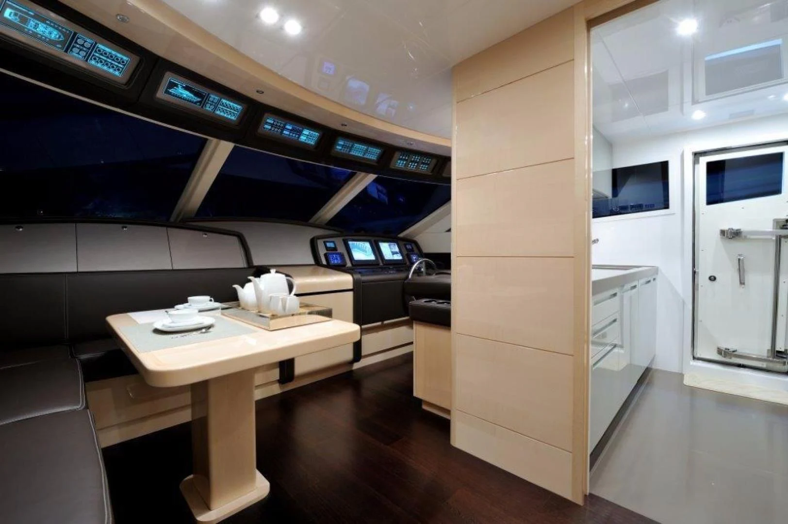 a room with a desk and a computer aboard ELLISIUM Yacht for Sale