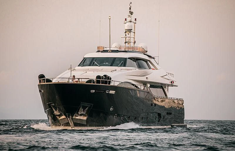 a boat in the water aboard VELA Yacht for Sale