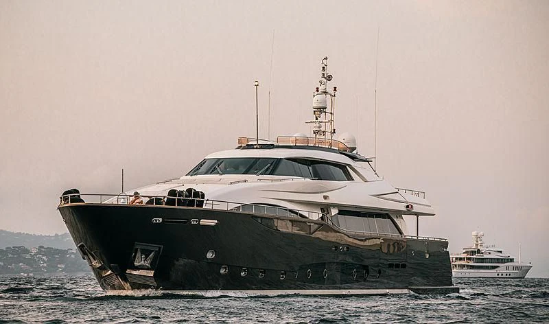 a boat in the water aboard VELA Yacht for Sale