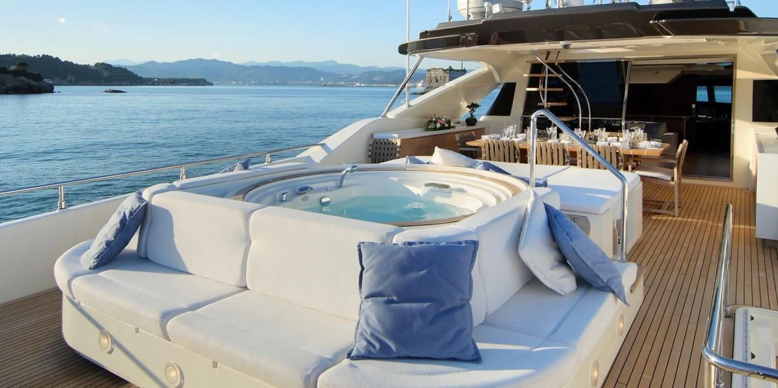 a boat on the water aboard VELA Yacht for Sale