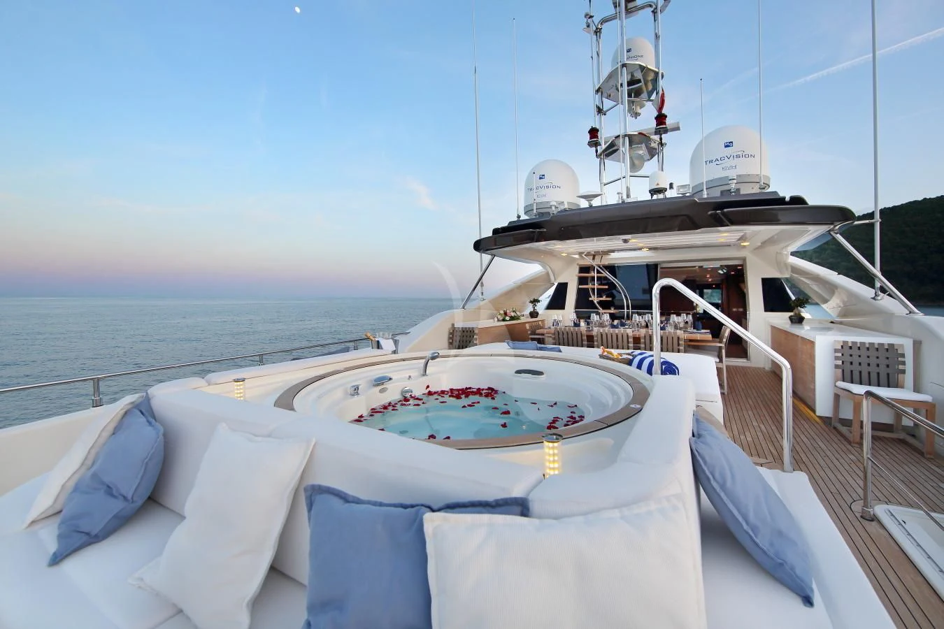 a boat on a body of water aboard VELA Yacht for Sale
