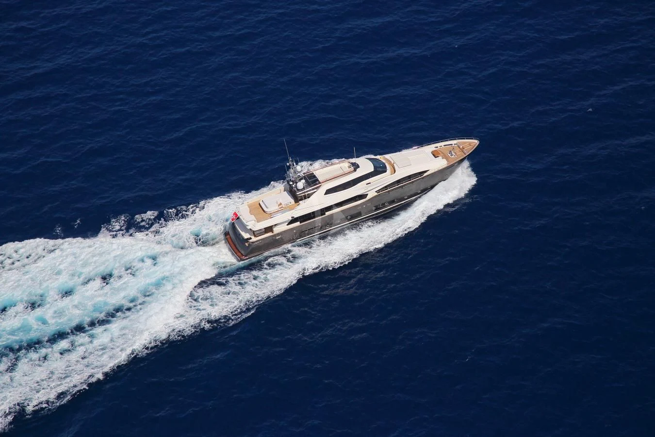 a boat in the water aboard VELA Yacht for Sale
