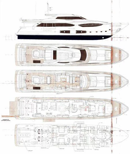 diagram, engineering drawing aboard VELA Yacht for Sale