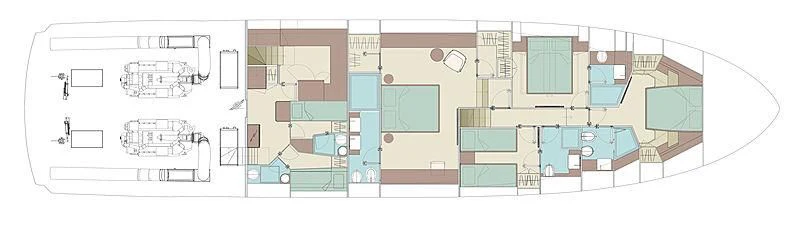 diagram aboard SPACE COWBOY Yacht for Sale