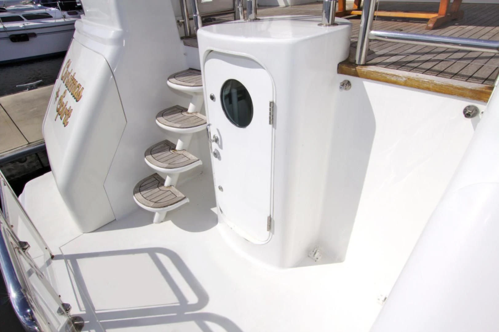 a white machine on a white surface aboard CHRISTMAS SPIRIT Yacht for Sale