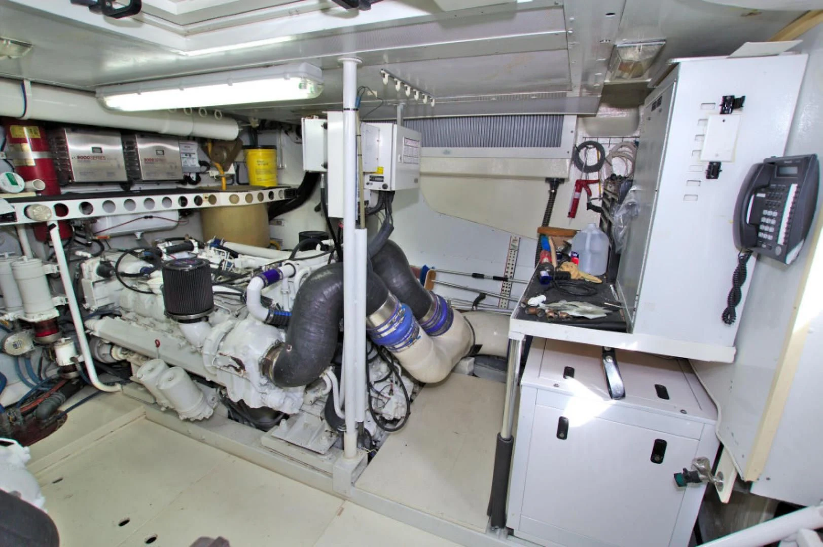a person working in a factory aboard CHRISTMAS SPIRIT Yacht for Sale