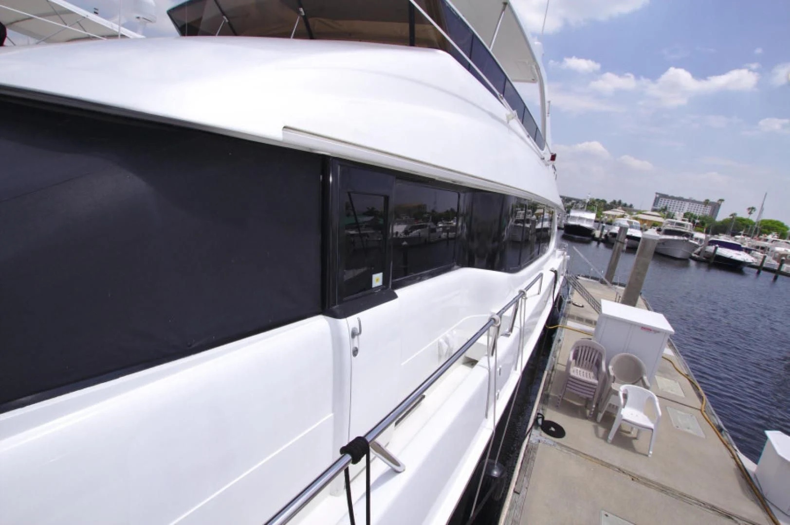 a bus is parked on the side of a boat aboard CHRISTMAS SPIRIT Yacht for Sale