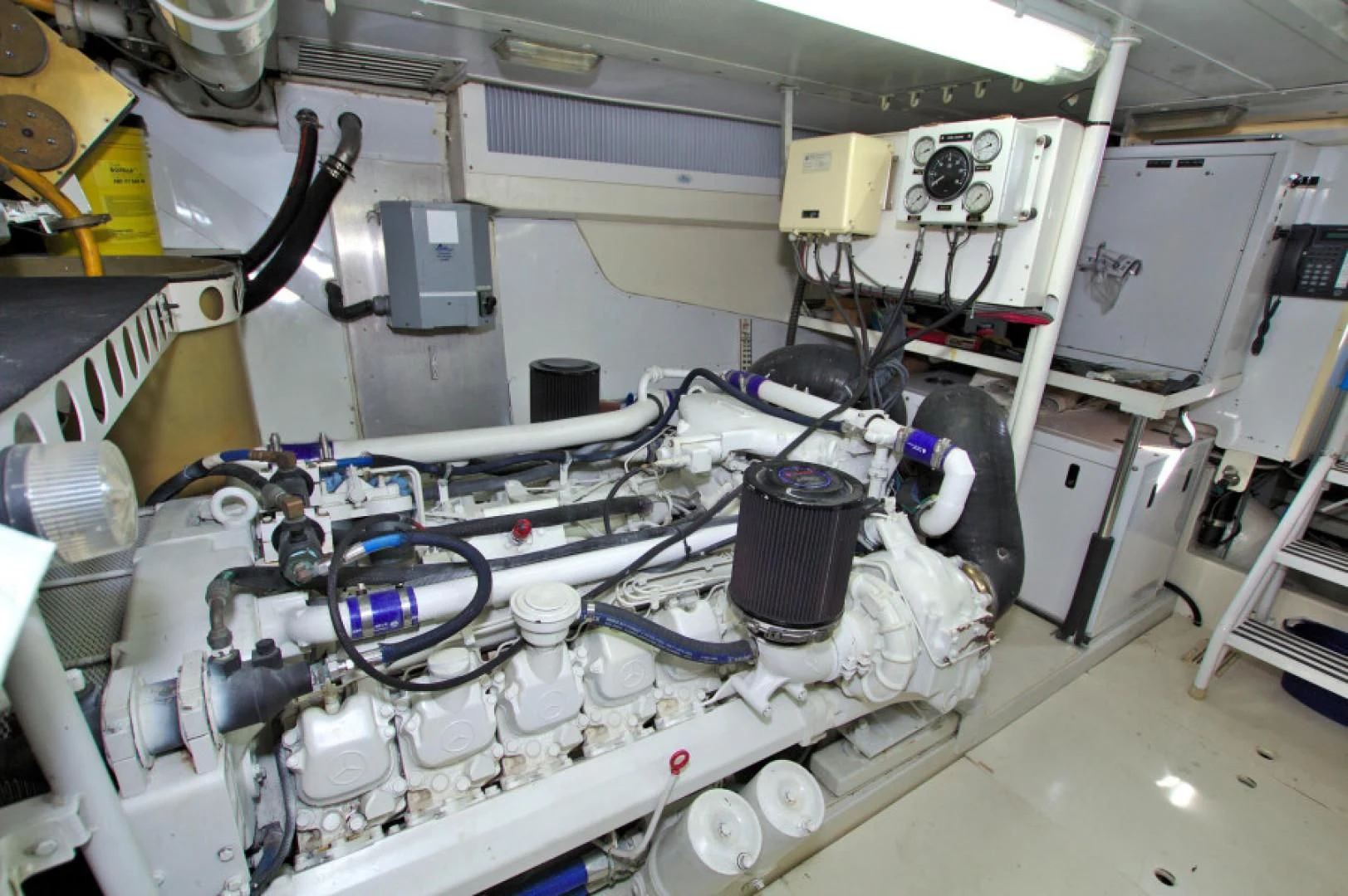 a machine with wires and equipment aboard CHRISTMAS SPIRIT Yacht for Sale