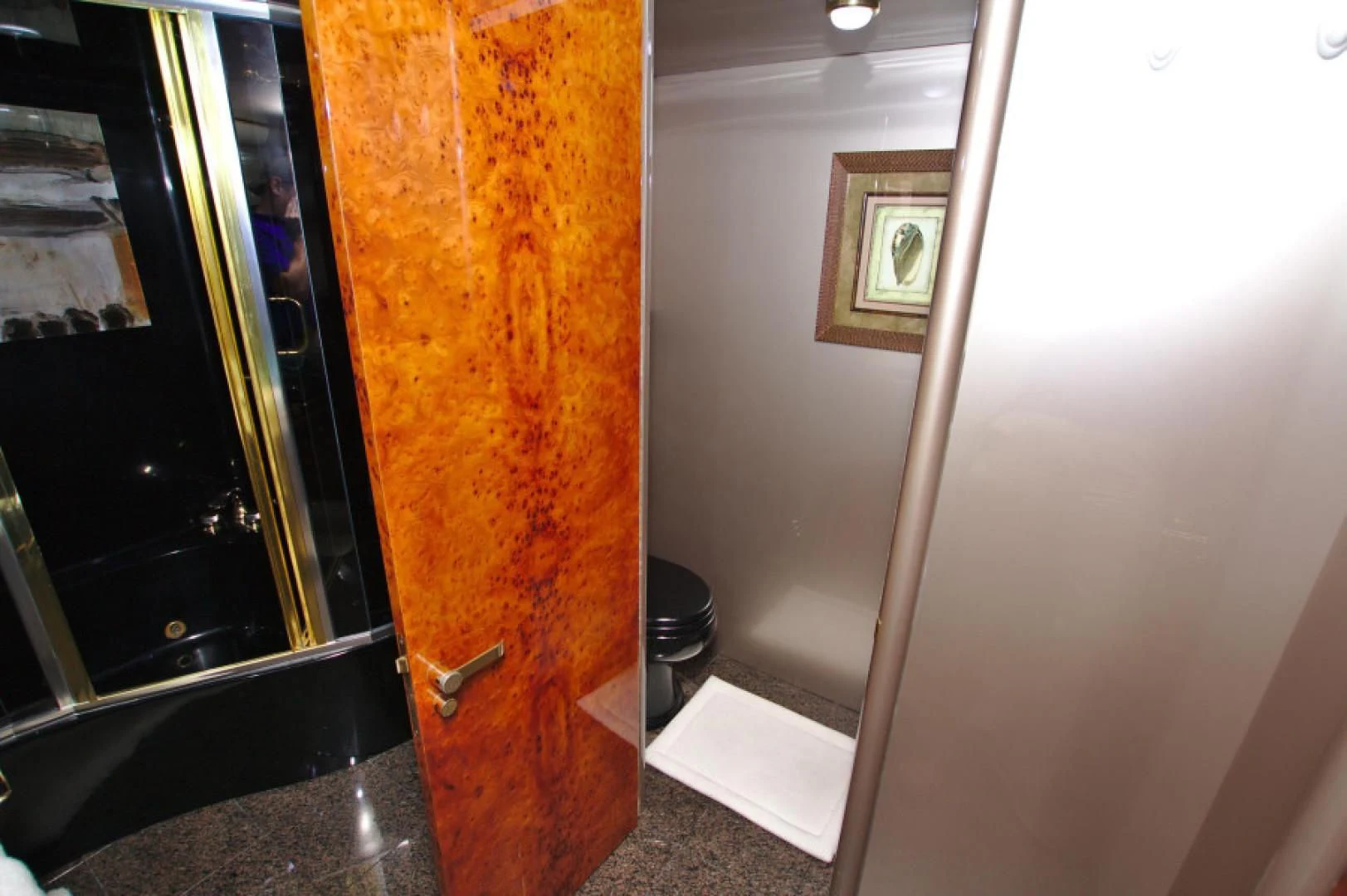 a large orange object in a room aboard CHRISTMAS SPIRIT Yacht for Sale