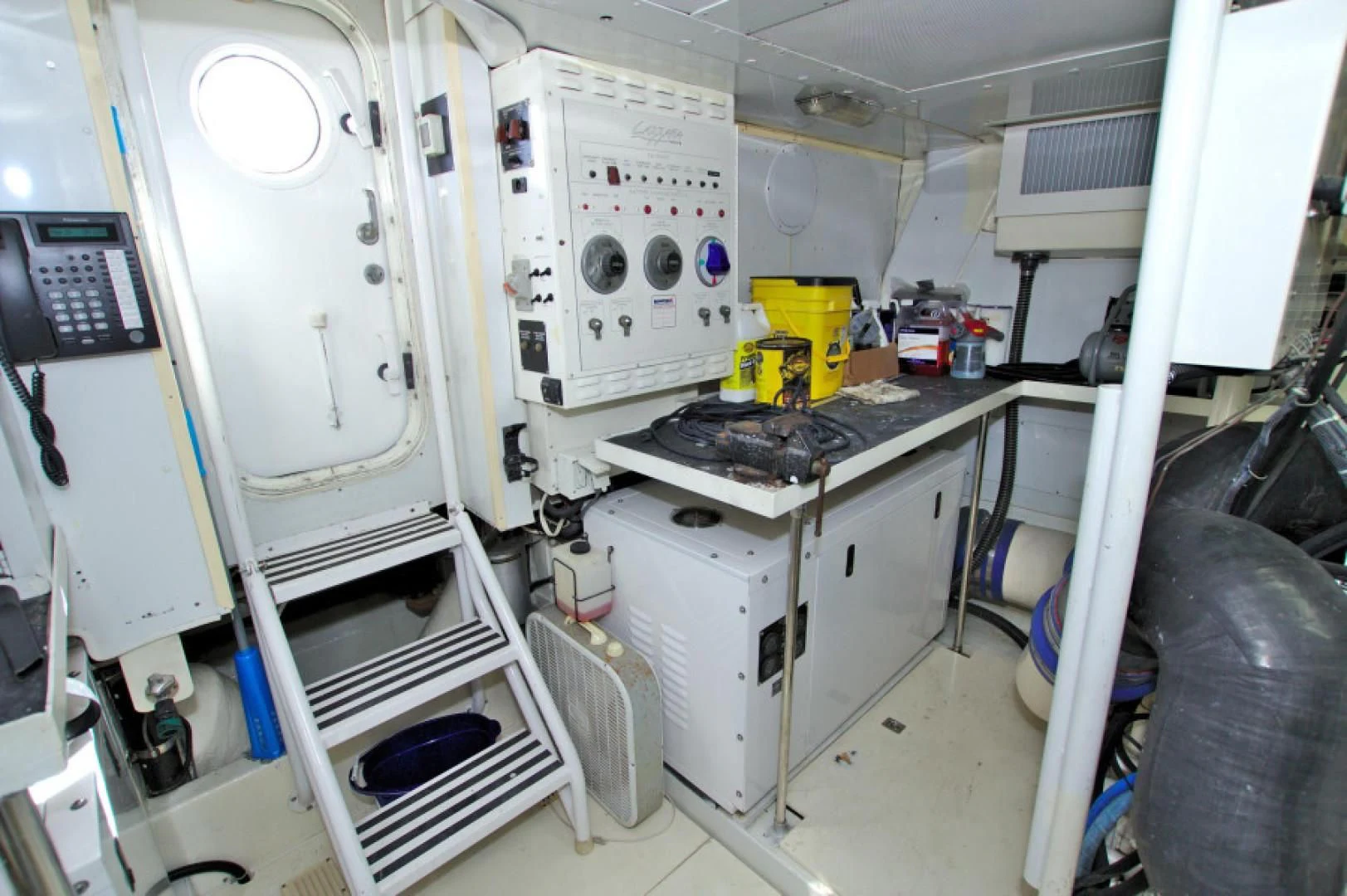a room with machines and equipment aboard CHRISTMAS SPIRIT Yacht for Sale