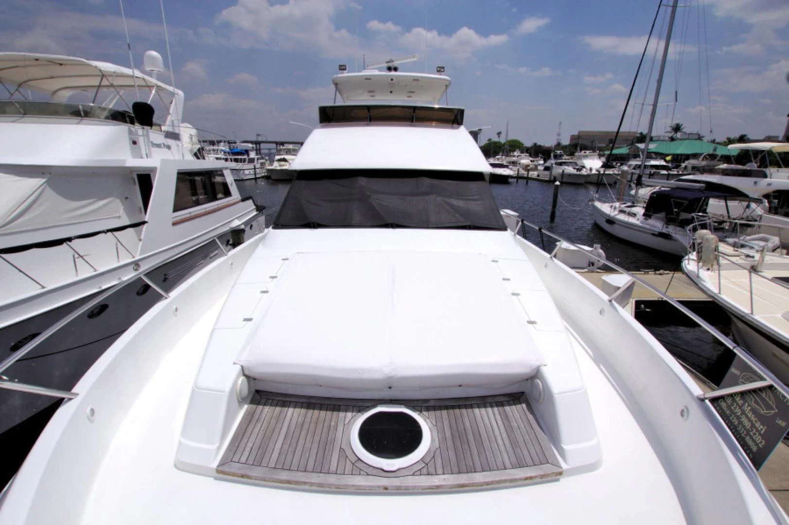 a group of boats in a harbor aboard CHRISTMAS SPIRIT Yacht for Sale