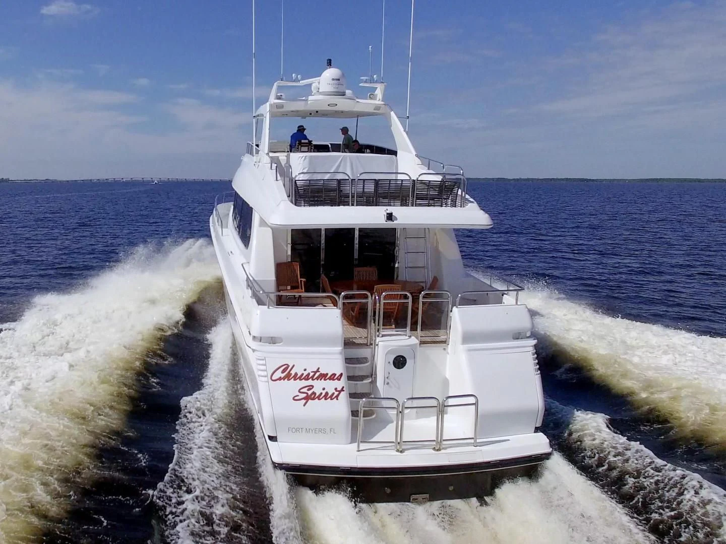 a boat on the water aboard CHRISTMAS SPIRIT Yacht for Sale