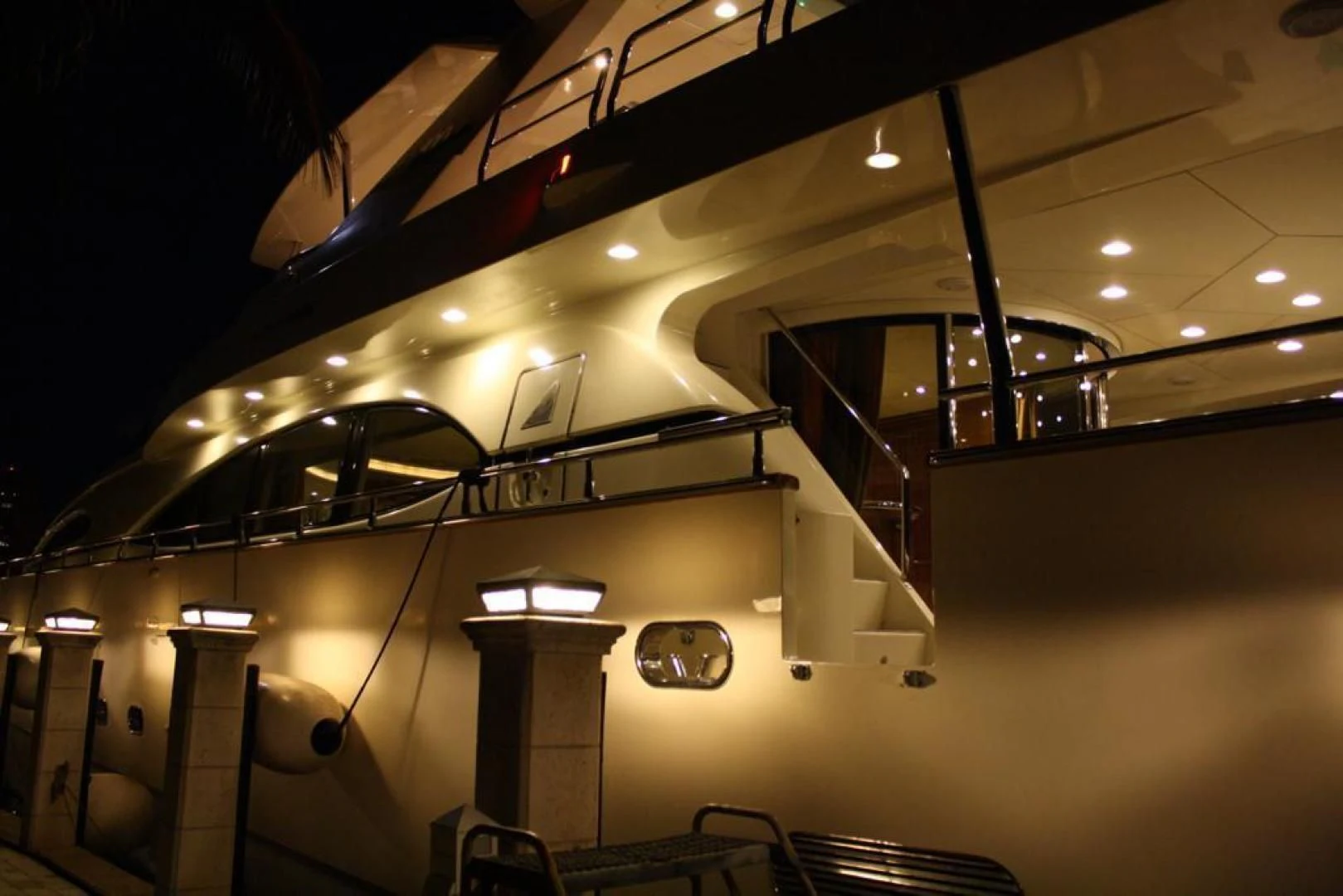 a large metal object with a metal frame aboard CAROBELLE Yacht for Sale
