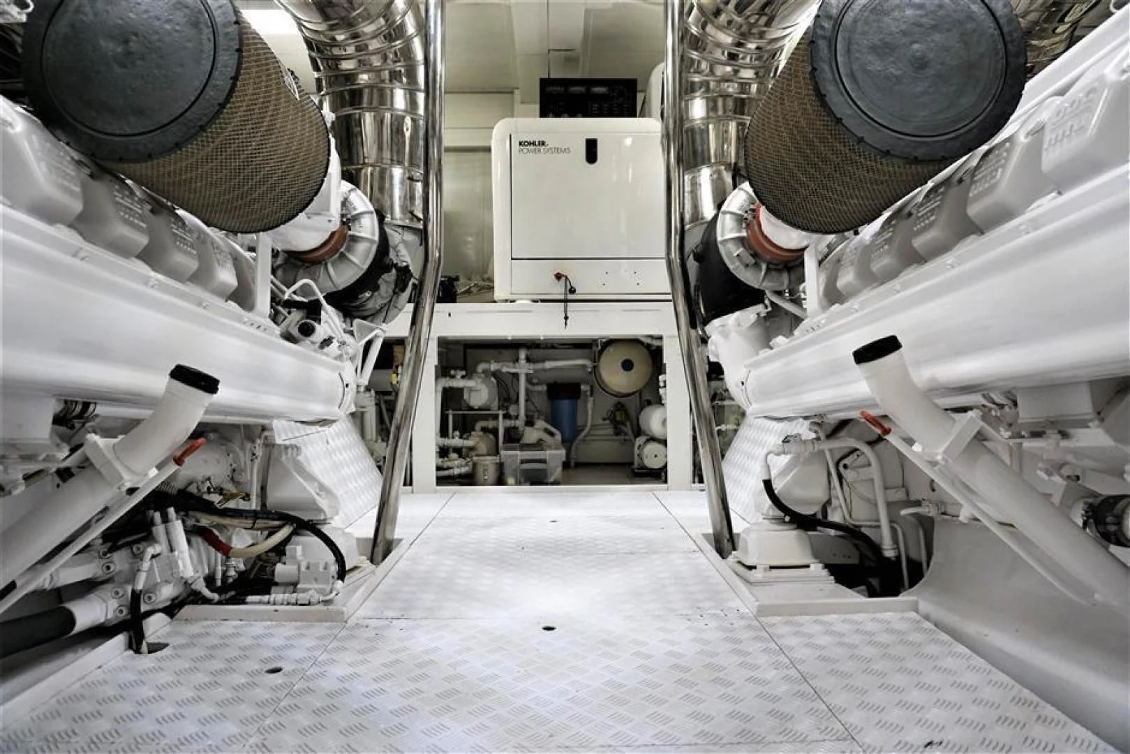 a room with machinery aboard CAROBELLE Yacht for Sale