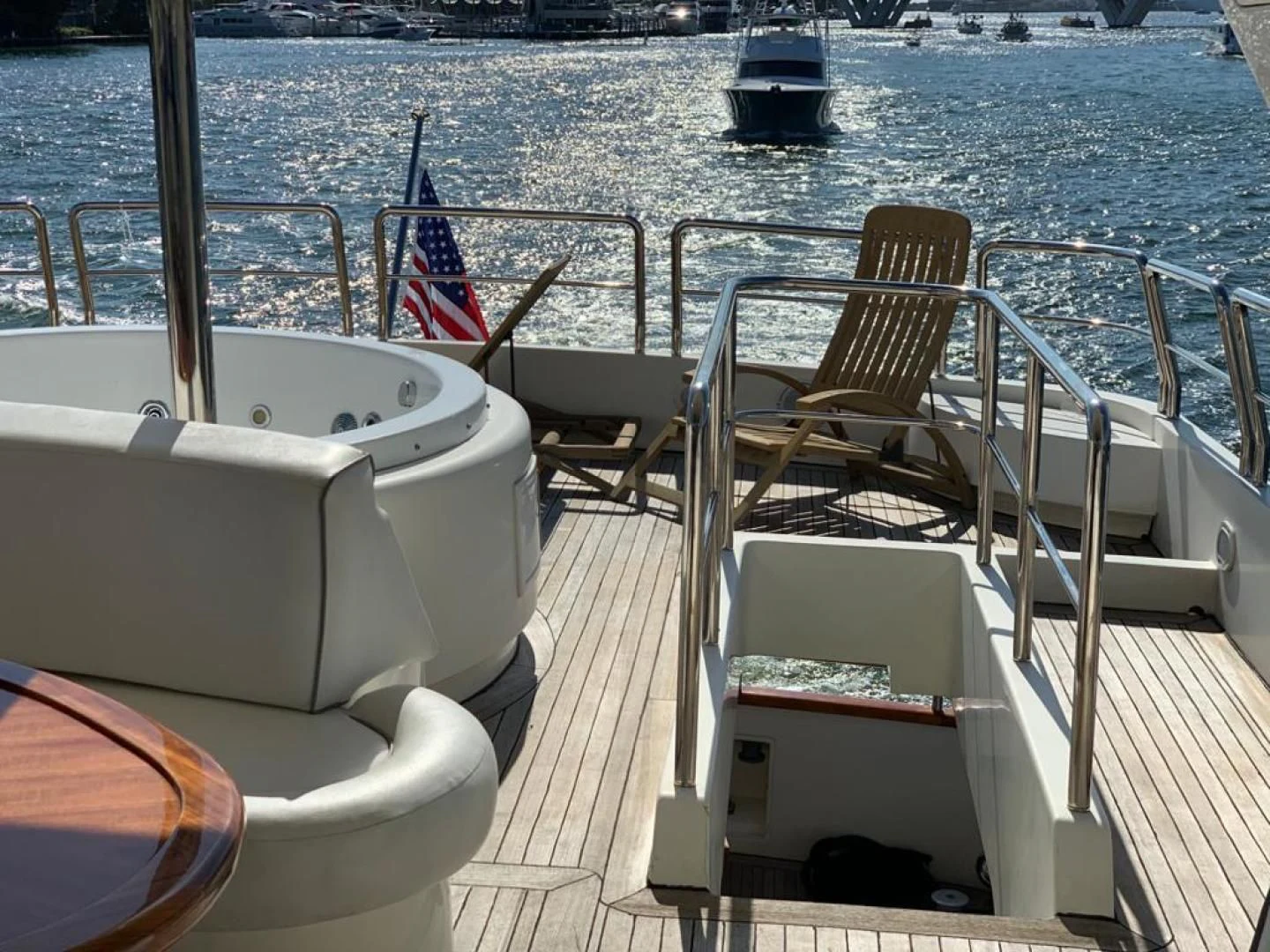a boat on the water aboard CAROBELLE Yacht for Sale