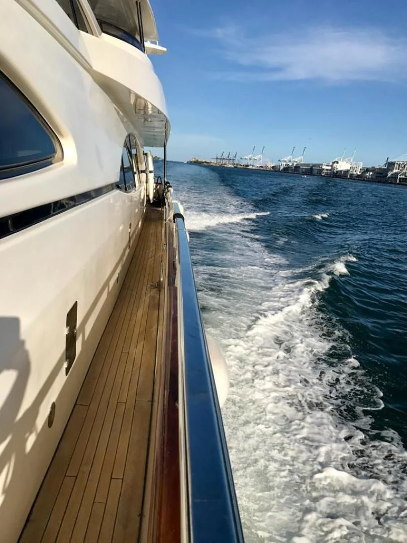 a boat on the water aboard CAROBELLE Yacht for Sale