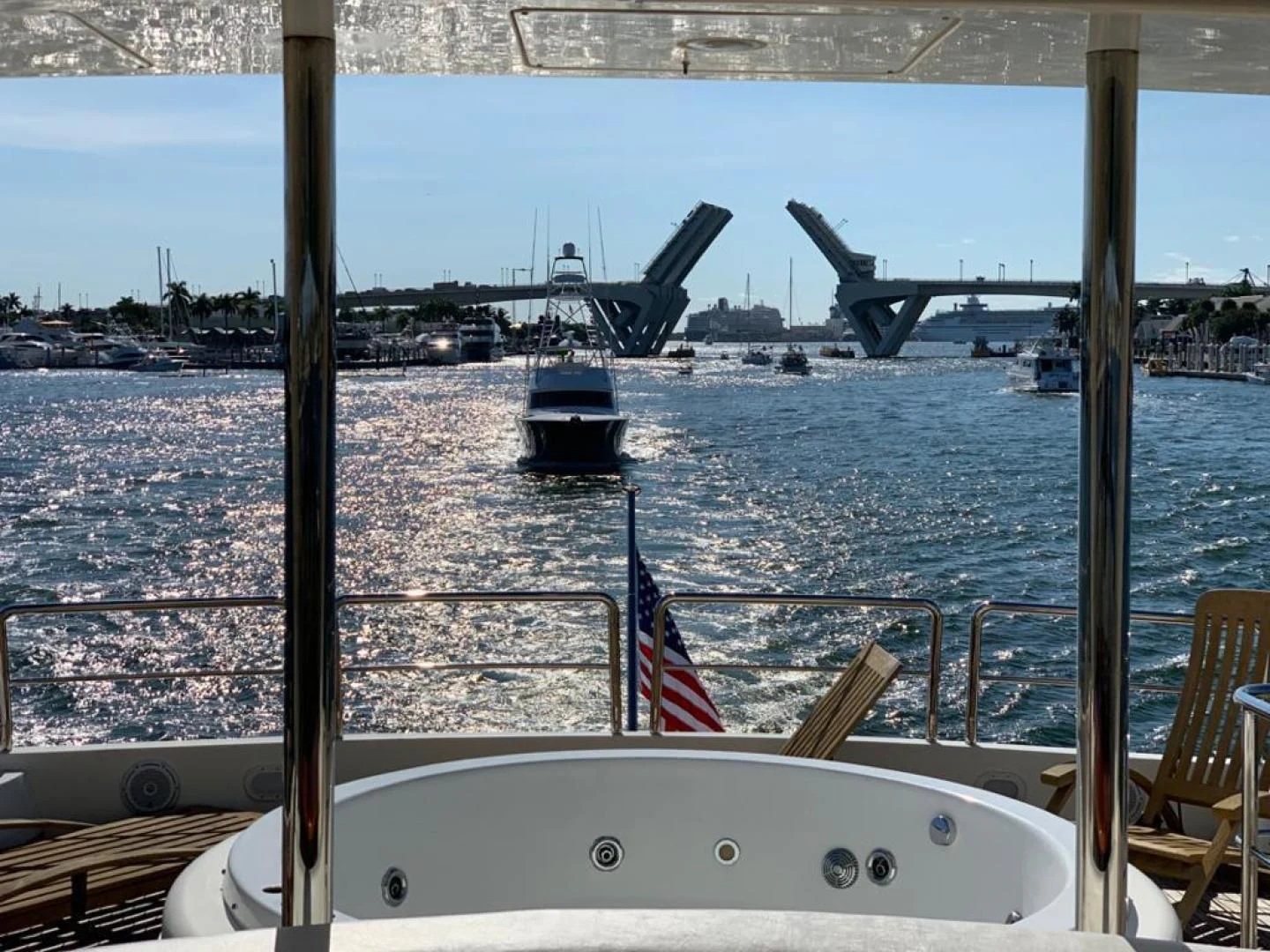 a boat on the water aboard CAROBELLE Yacht for Sale