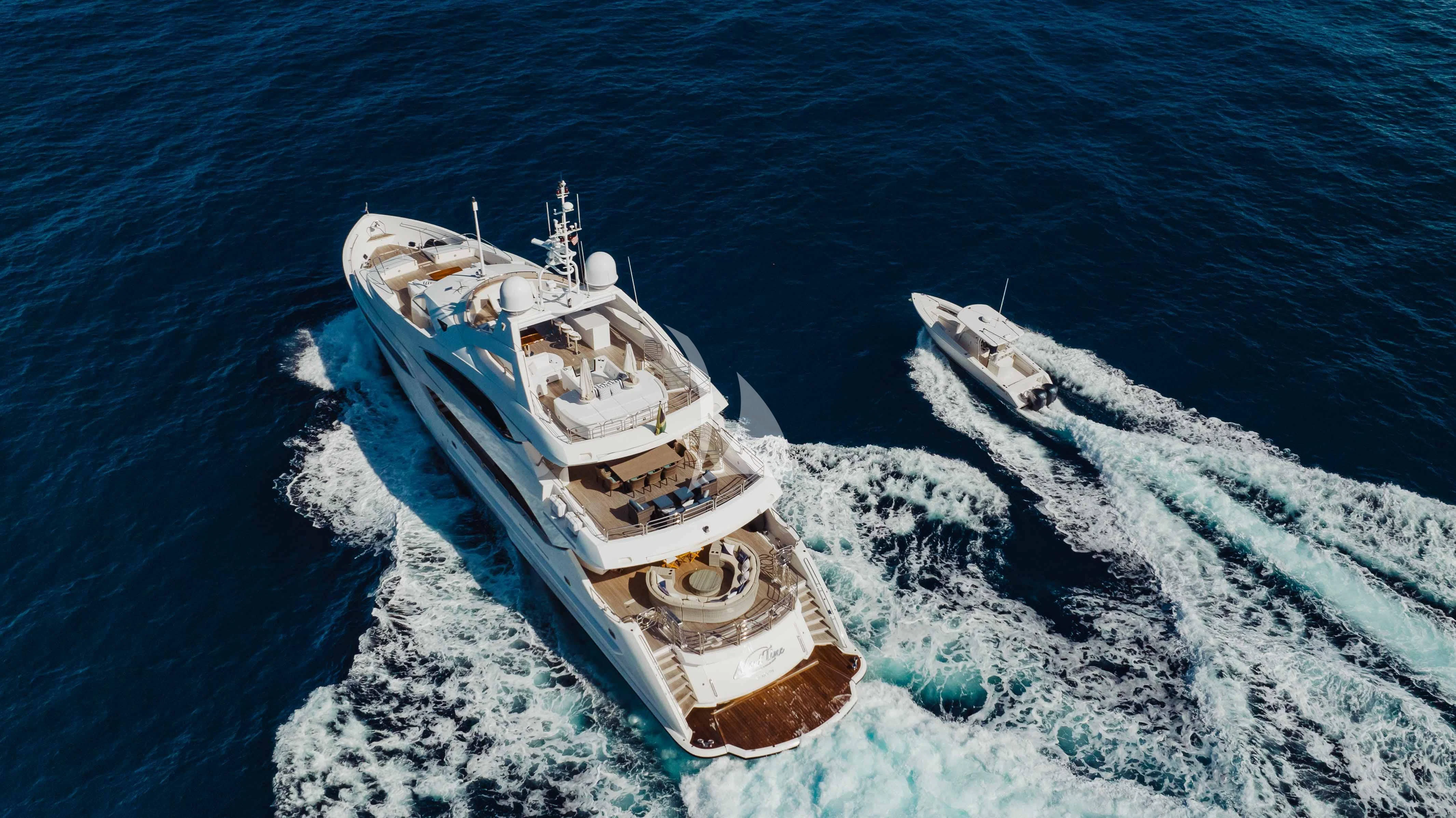 a ship in the water aboard ABOUT TIME Yacht for Sale