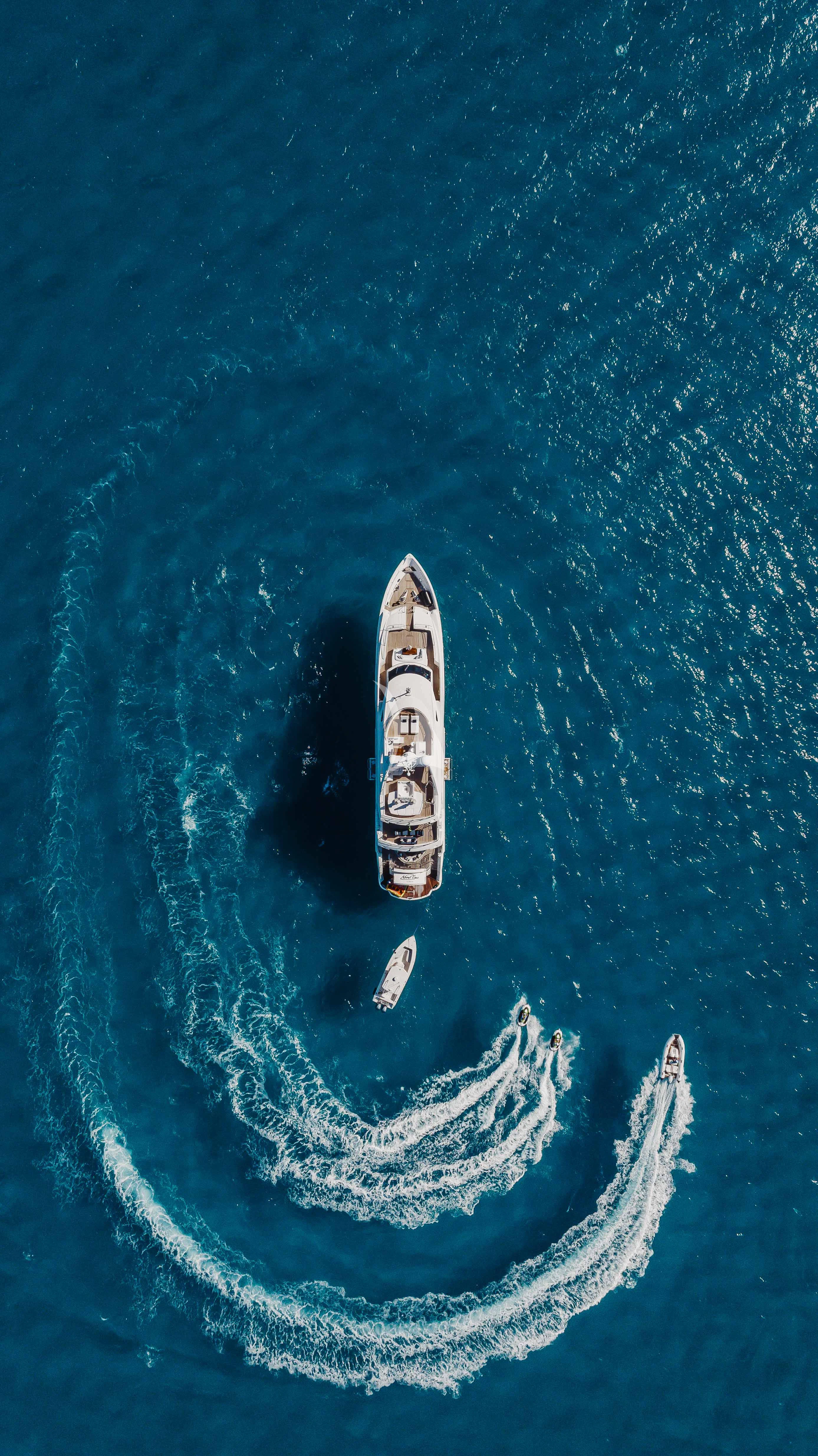 a boat in the water aboard ABOUT TIME Yacht for Sale