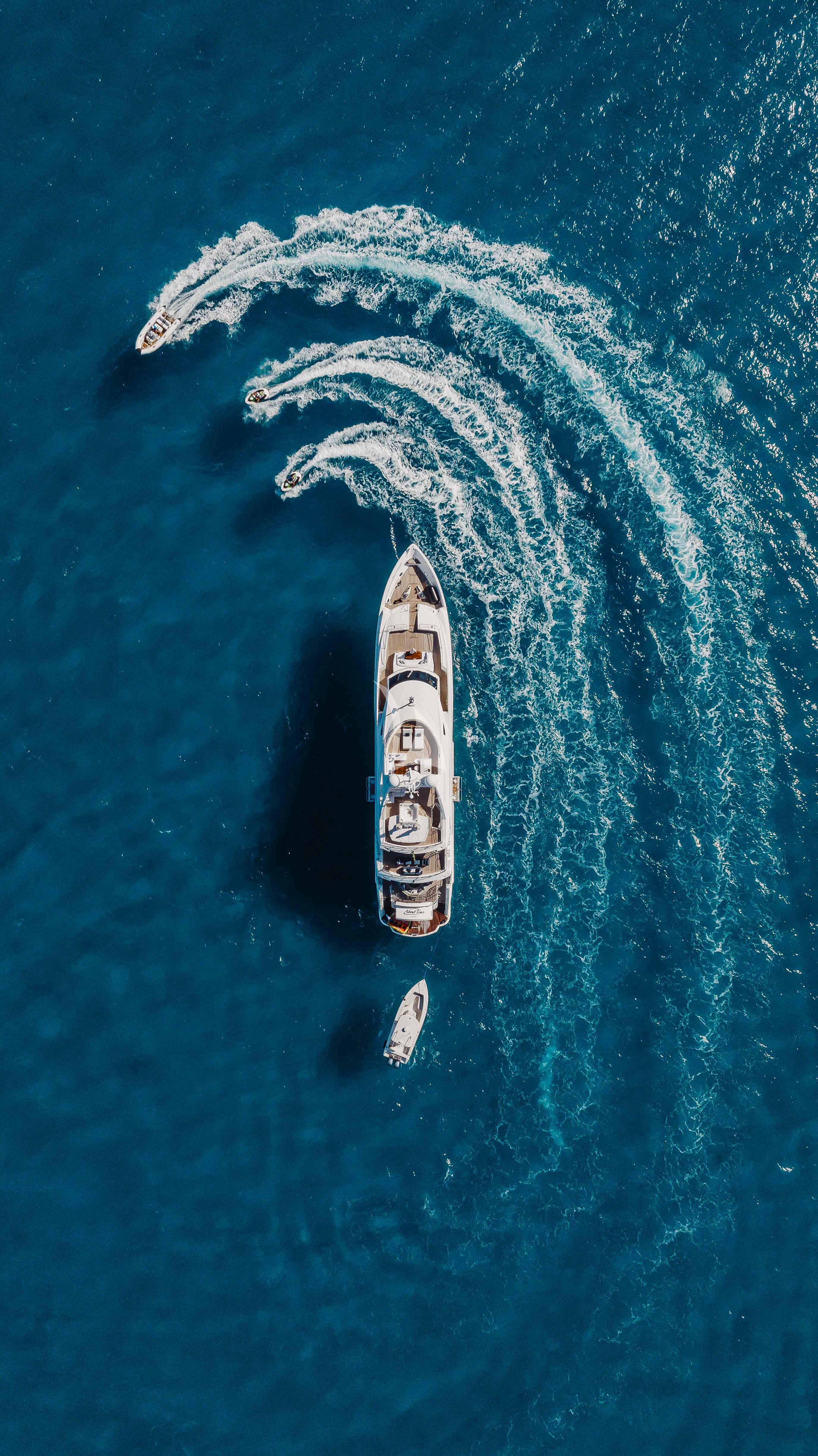 a boat in the water aboard ABOUT TIME Yacht for Sale