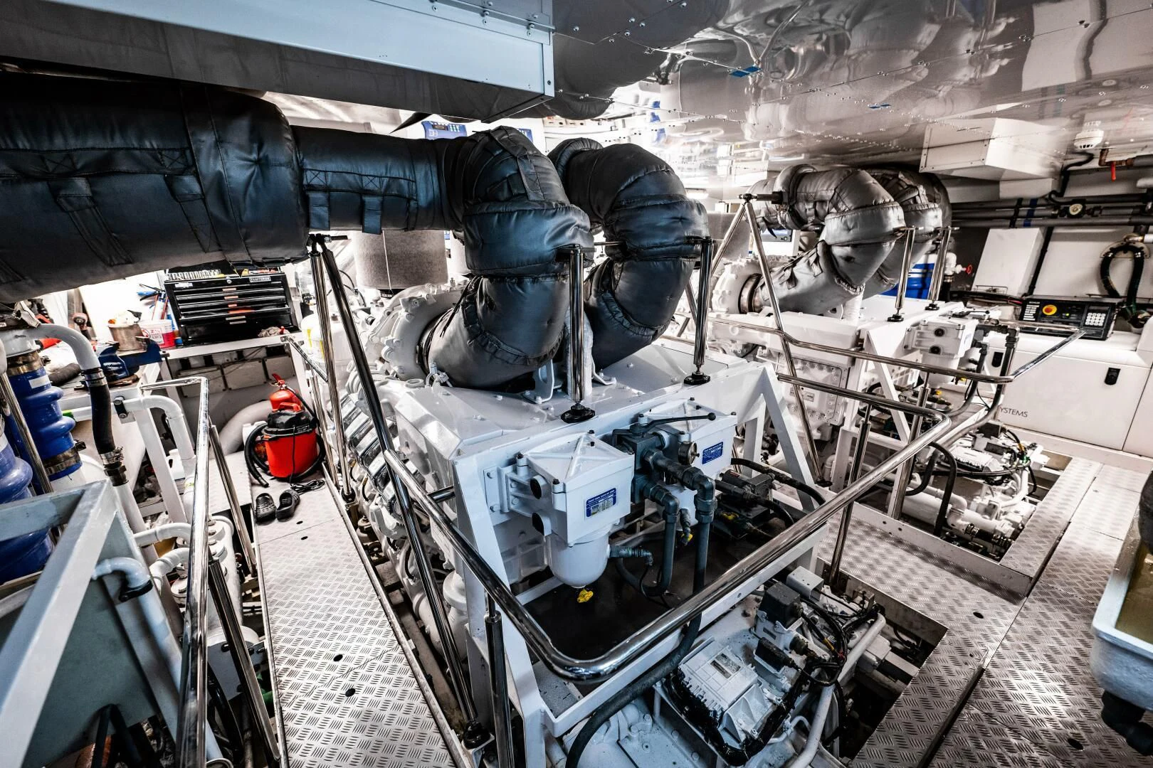 a machine in a factory aboard ABOUT TIME Yacht for Sale