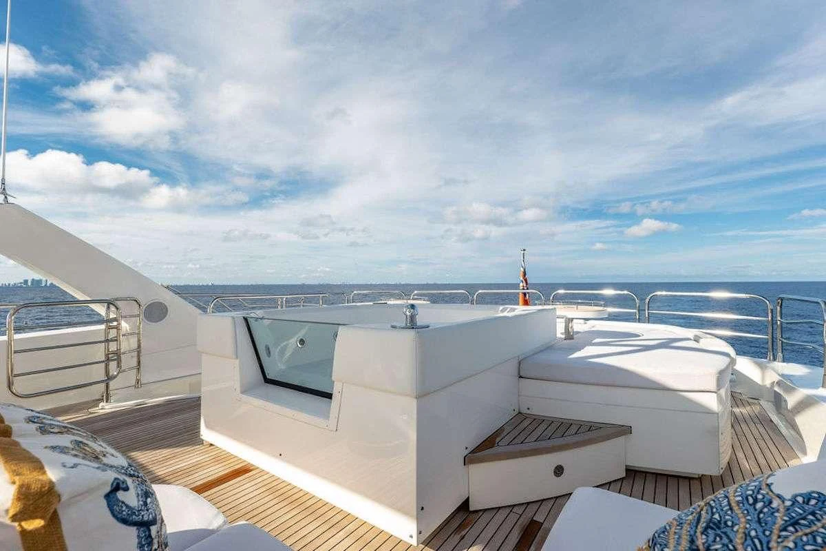 a boat on the water aboard ABOUT TIME Yacht for Sale